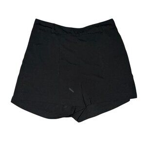 A New Day Pull On Elastic Waist High Waisted Shorts-Black-Large-GUC